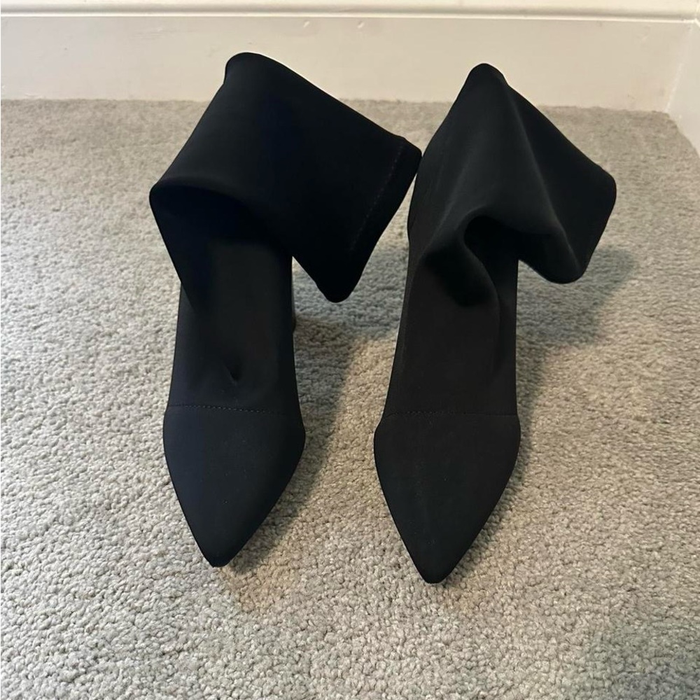 Black ankle sock boots